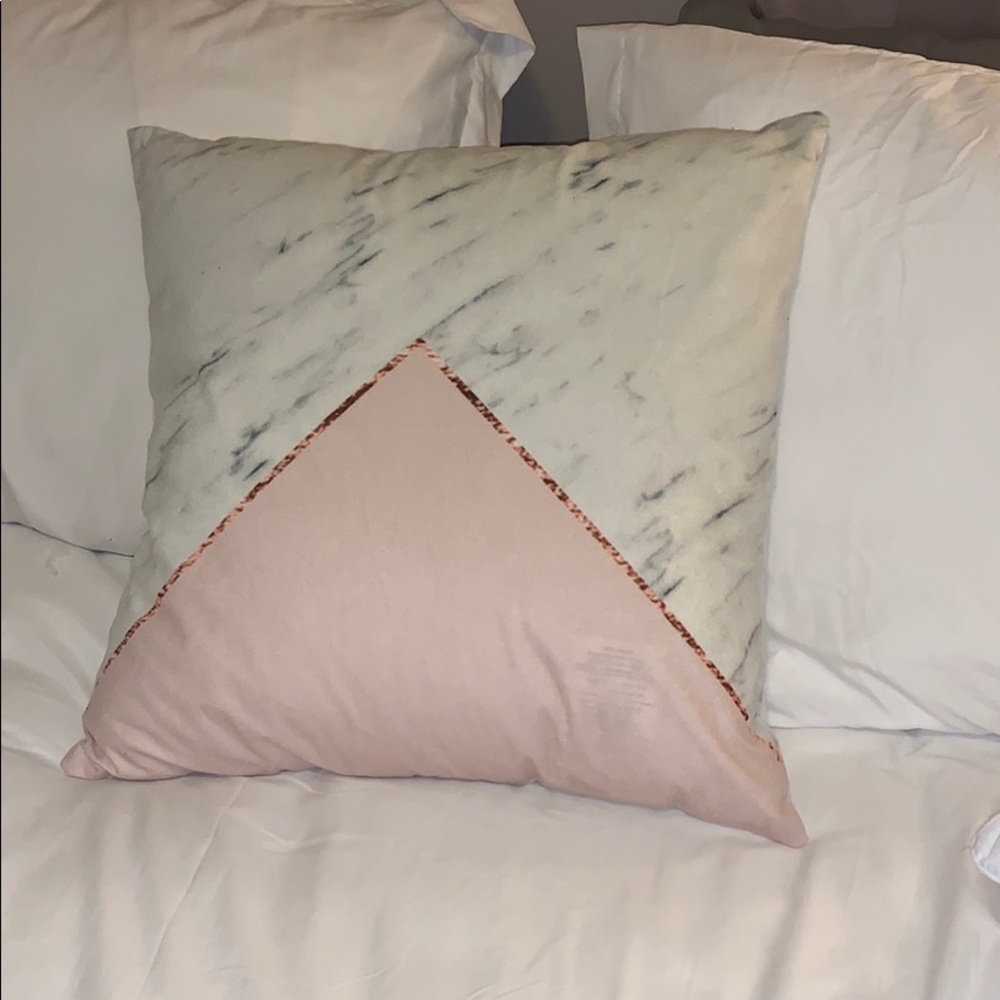 2 marble & coral throw pillow covers 18 in x 18 in